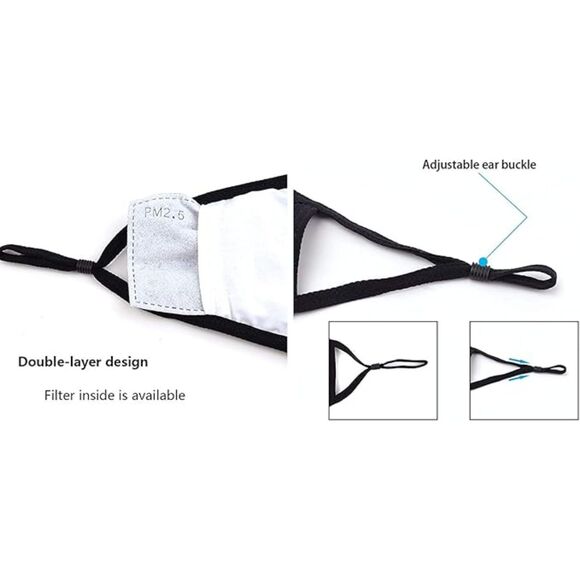 Women's 2 Pcs Masquerade Mask Reusable Rhinestone Music festival mask Breathable - Picture 2 of 7